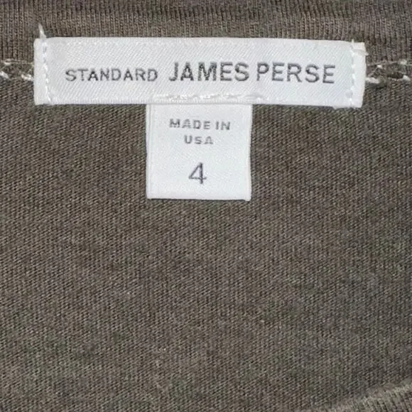 SOLD 💕Standard James Perse Men’s Green Combed Cotton Long Sleeve Crew Neck Shirt - Picture 3 of 10